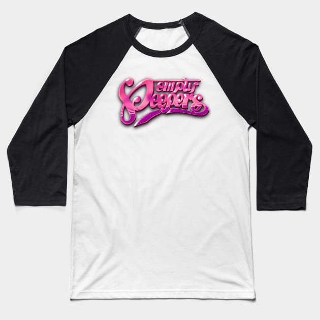 Empty Peepers Logo Pink Baseball T-Shirt by CreativeOpus